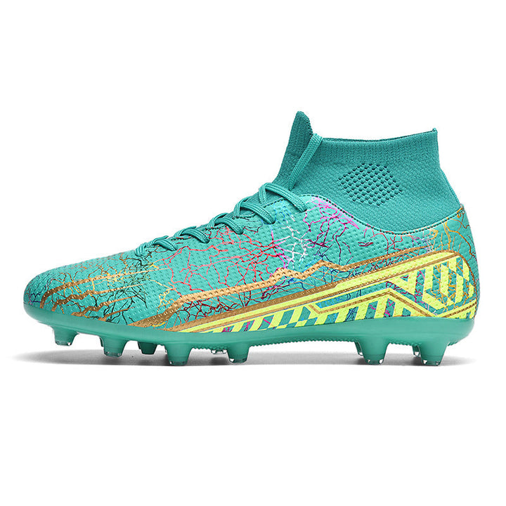 Unleash Your Game with High-Top Youth Spike Turf Soccer Shoes